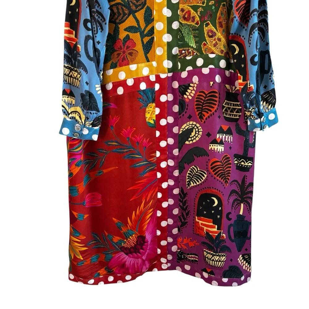 FARM Rio Colorful Jungle Print Long Sleeve Dress - Picture 4 of 15